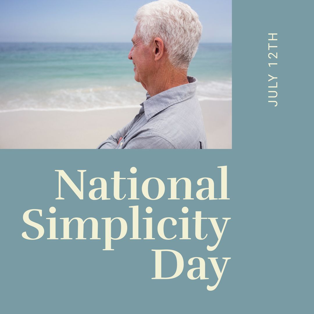 Senior Man Enjoying Simple Moments on National Simplicity Day