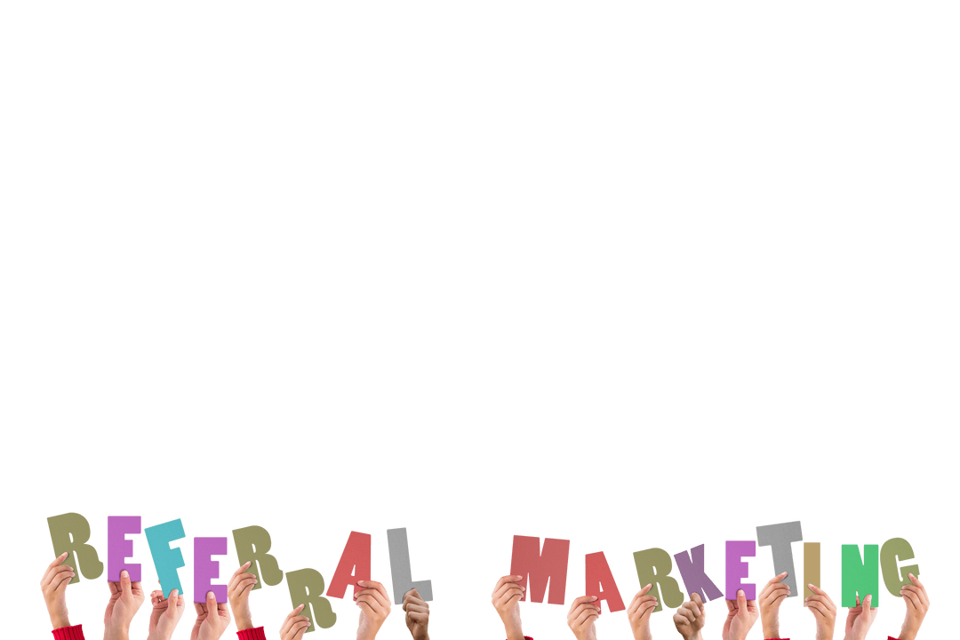 Hands Holding Referral Marketing Letters Transparent Background