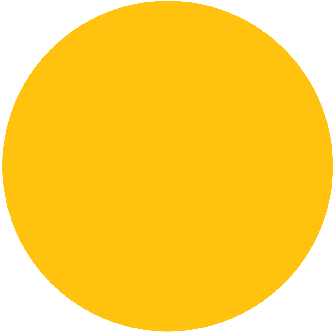 Large Yellow Circle on Transparent Background Vector