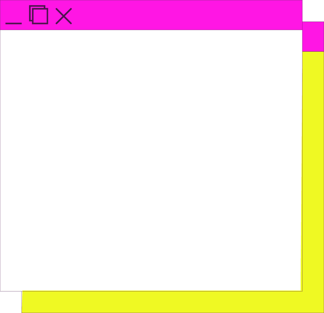 Modern Transparent UI Window with Bright Neon Colors