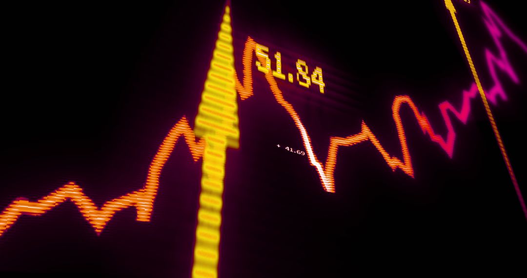 Dynamic Financial Data with Vibrant Graph Arrows