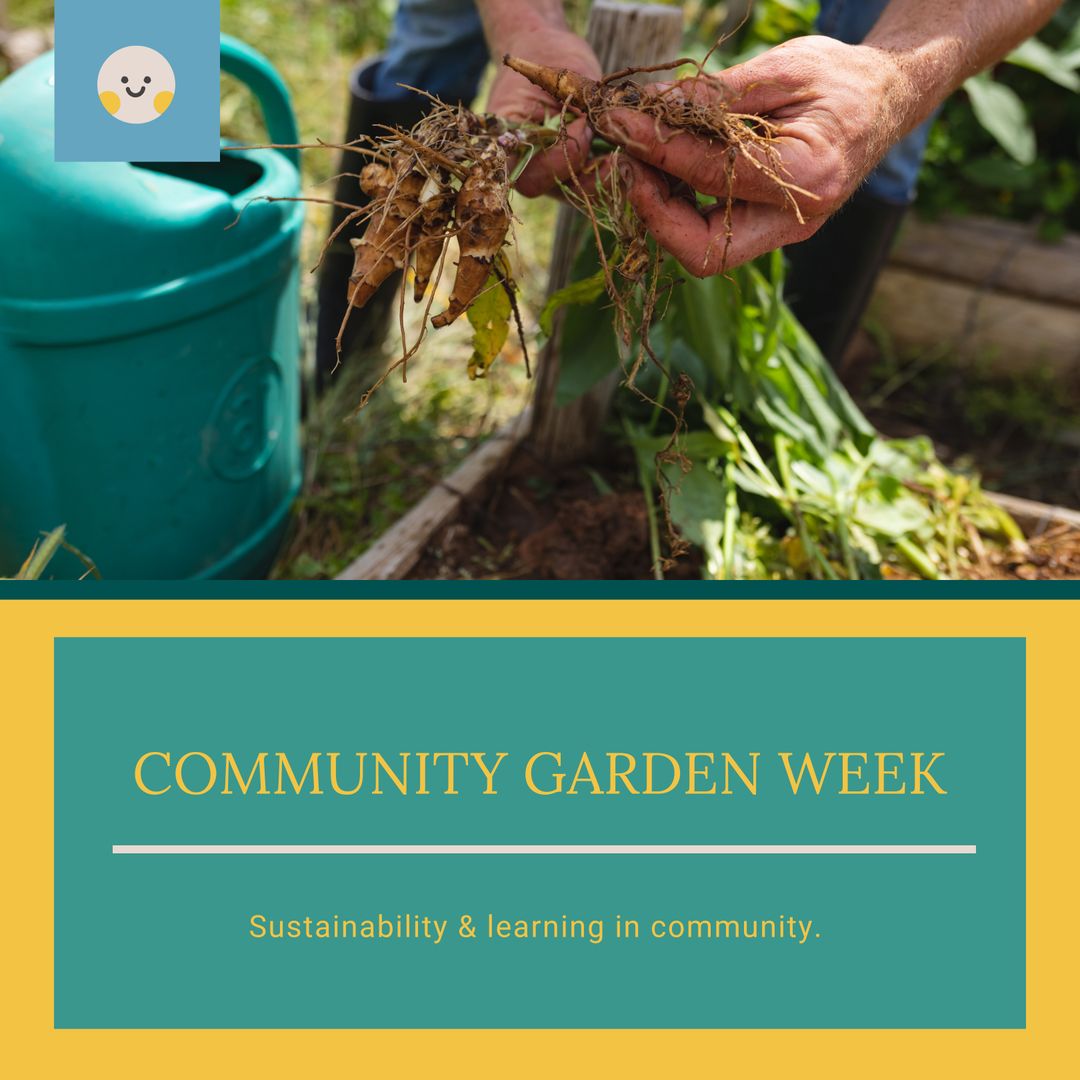Hands Tending a Community Garden During Garden Week