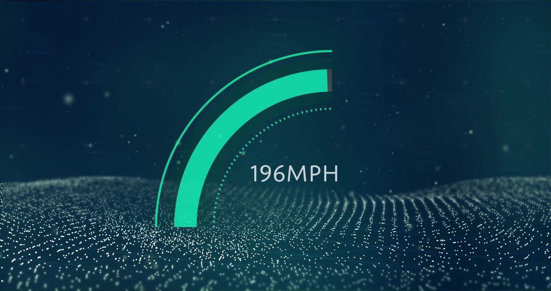 Futuristic Digital Speedometer Display