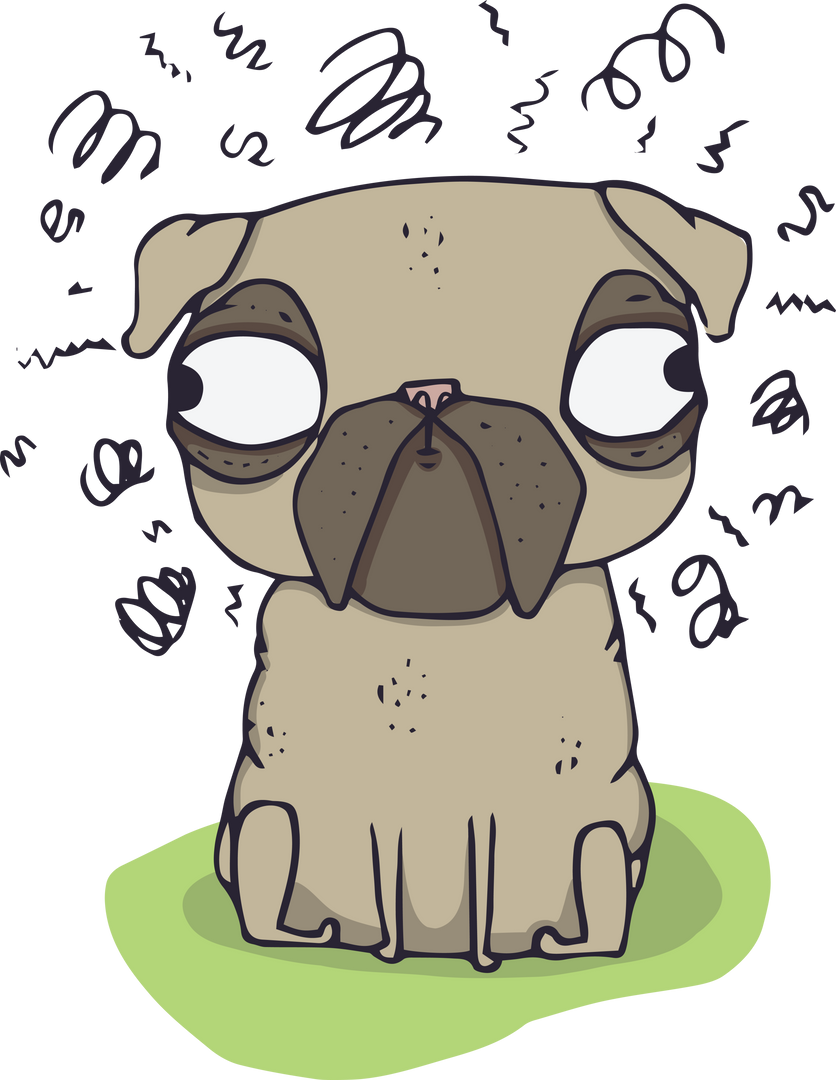 Confused Dog Illustration on Transparent Background Isolated - Download Free Stock Images Pikwizard.com