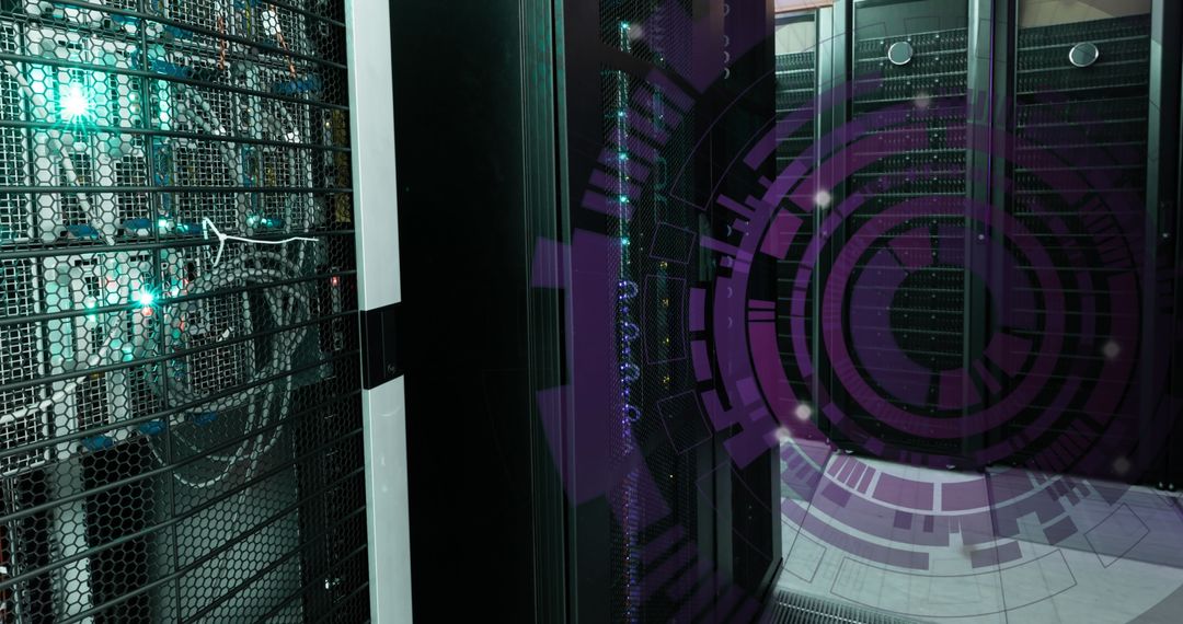 Advanced Technology and Data in Modern Server Room