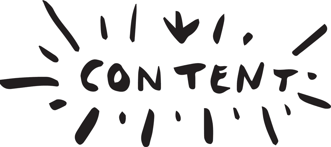 Content Text Illustration on Transparent Background