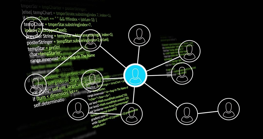 Digital Network Connections on Virtual Interface Background