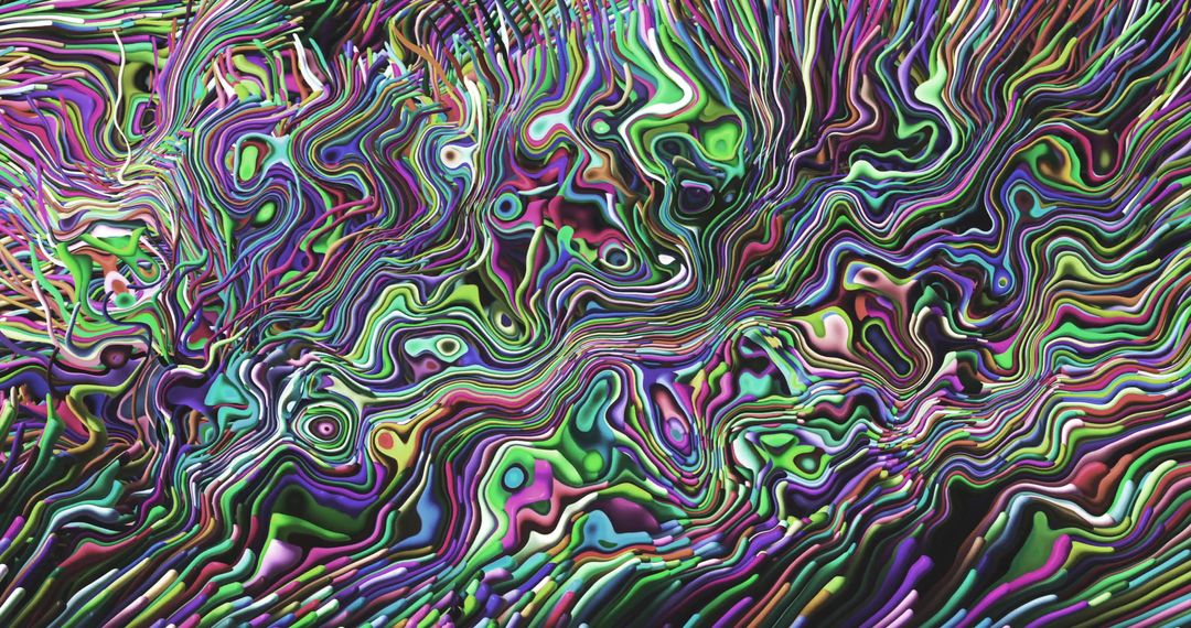 Vibrant Abstract Wavy Multicolor Pattern