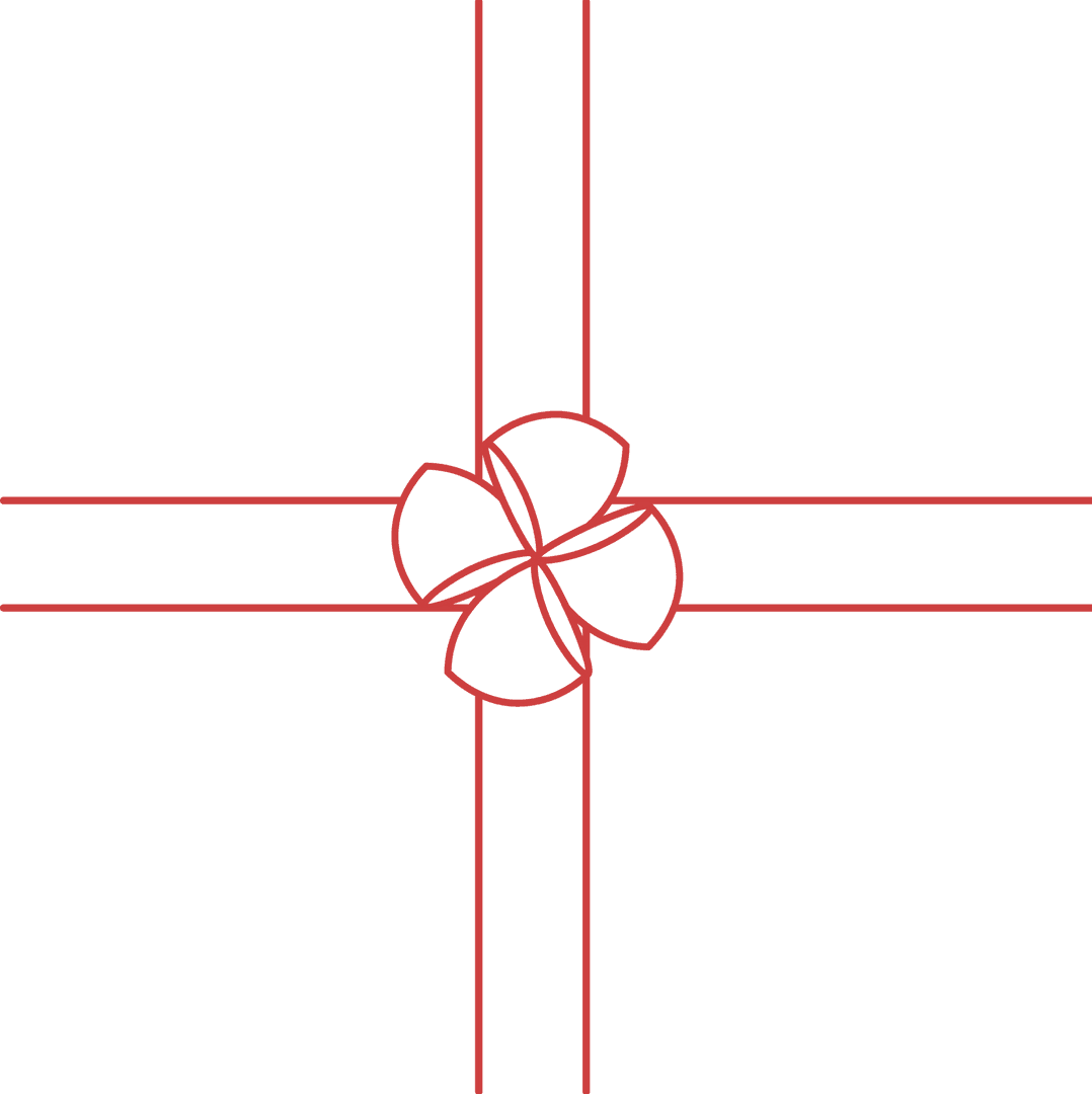 Red Ribbon Bow on Transparent Background Gift Decoration