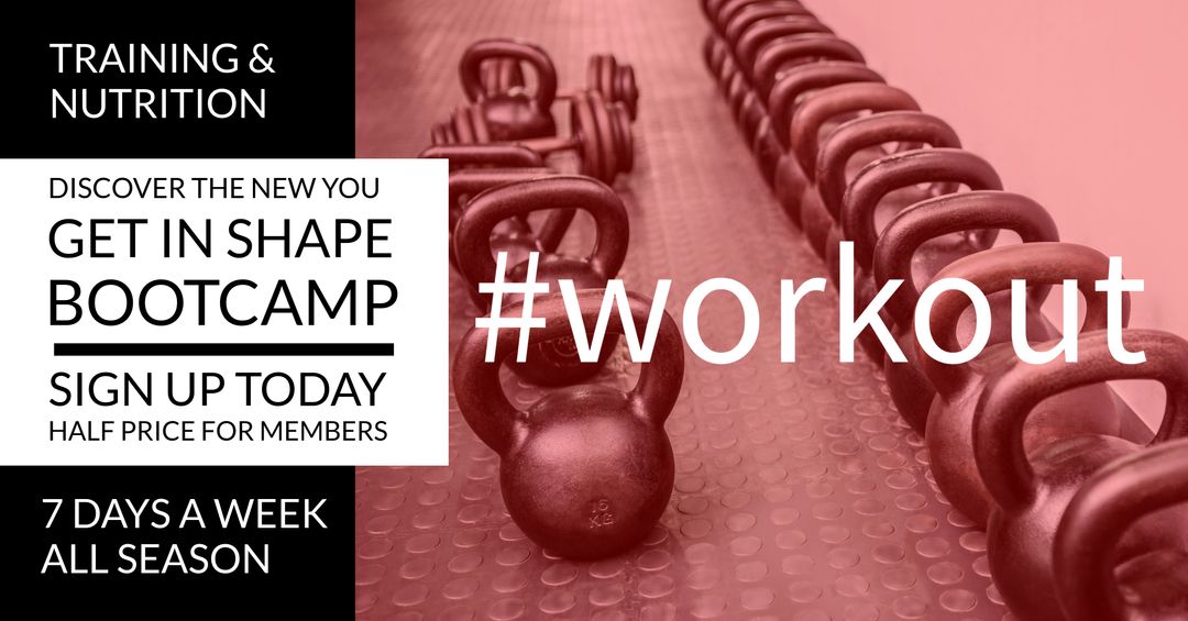 Fitness Bootcamp Promotion With Kettlebells