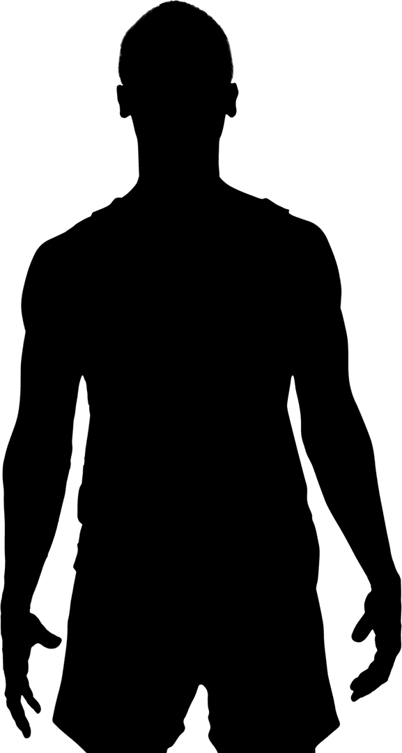 Transparent Vector Silhouette of Man Looking Up