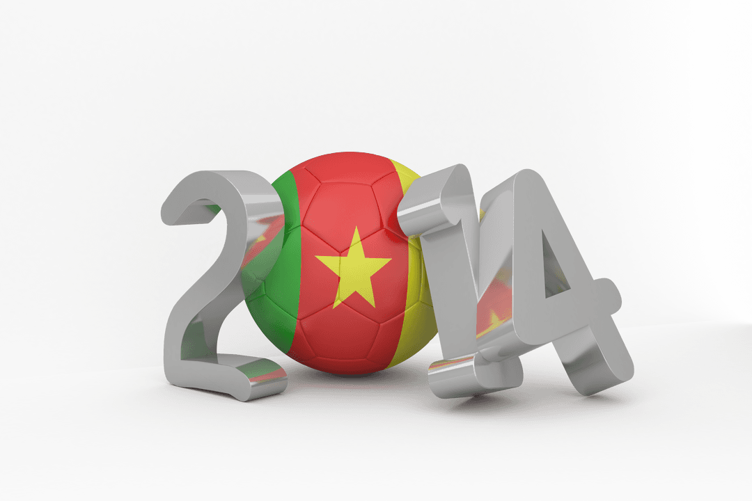 Transparent 2014 Design with Cameroon Flag Football
