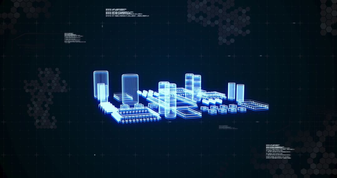 futuristic digital interface with data processing technology - Free Images, Stock Photos and Pictures on Pikwizard.com