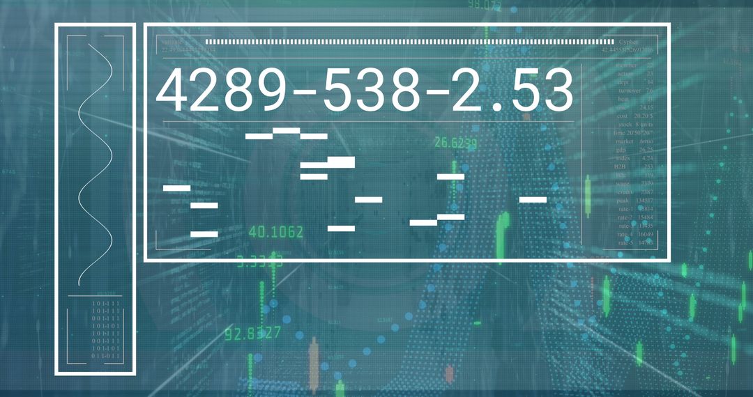 Digital Data Processing Overlay in Server Room Visualization
