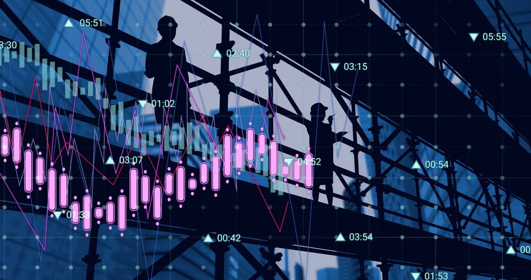 Digital Finance Data Overlay on Urban Architecture