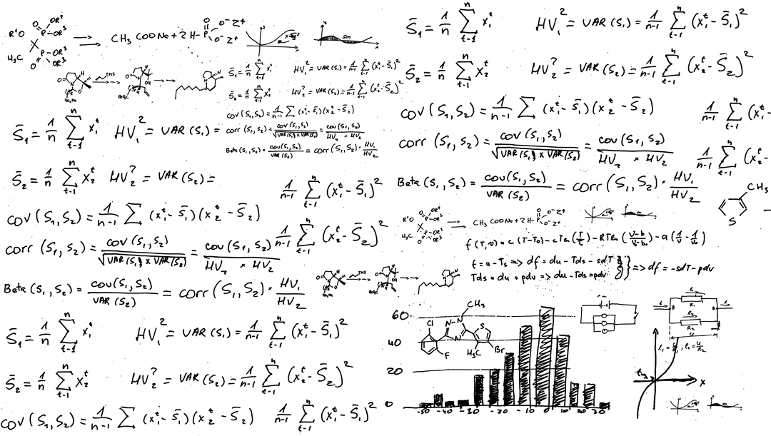 Mathematical Equations Transparent Background Vector