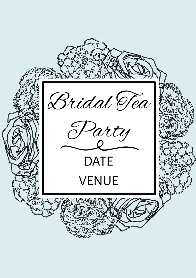 Elegant Floral Bridal Tea Party Invitation Template - Download Free Stock Templates Pikwizard.com