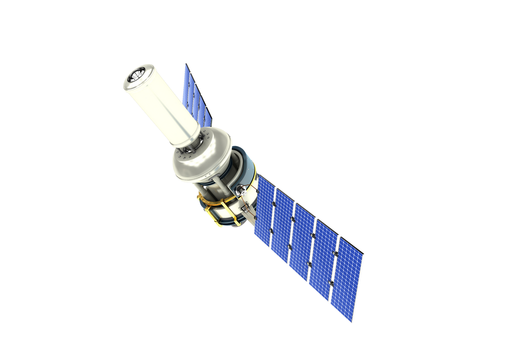 High-Tech Satellite illustration with Solar Panels Transparent Background - Download Free Stock Images Pikwizard.com