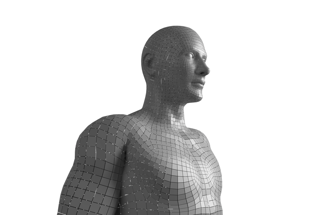 3D Abstract Grey Male Figure with Transparent Background for Digital Interfaces - Download Free Stock Images Pikwizard.com