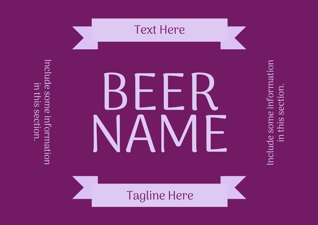 Purple Retro Design for Craft Beer Branding