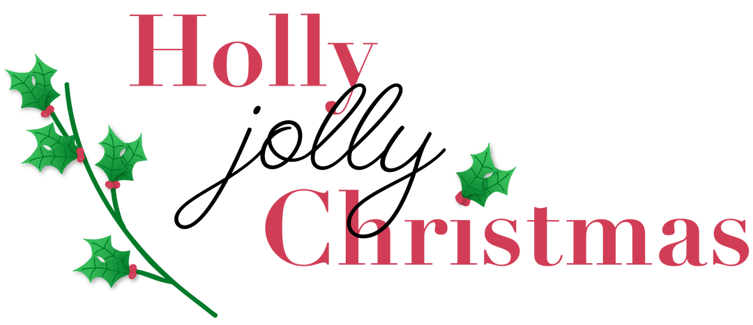 Transparent Holly Jolly Christmas Banner with Festive Design