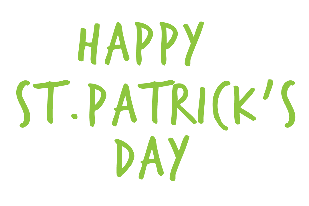 Happy St. Patrick's Day Transparent Text Illustration Vector