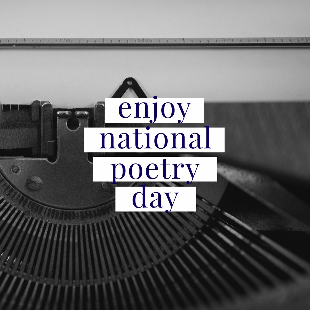 Celebrating National Poetry Day with Classic Typewriter Background