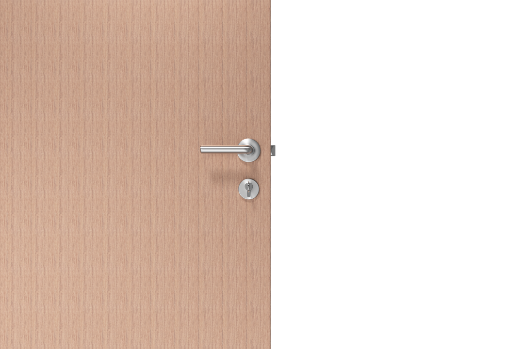 Wooden Door with Metal Handle Transparent Image with Copy Space - Download Free Stock Images Pikwizard.com