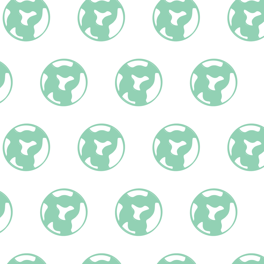 Seamless Green Pattern Illustrations on Transparent Backdrop