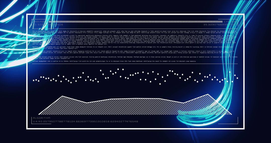Glow of Neon Data Flow on Digital Screen for Tech Networks