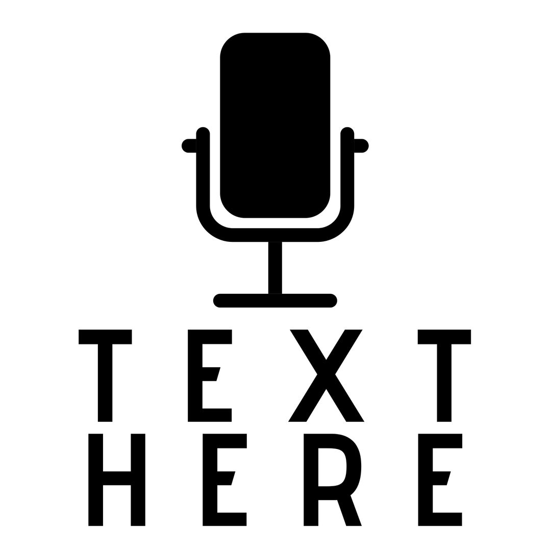 Bold Microphone Icon for Audio Promotion Design