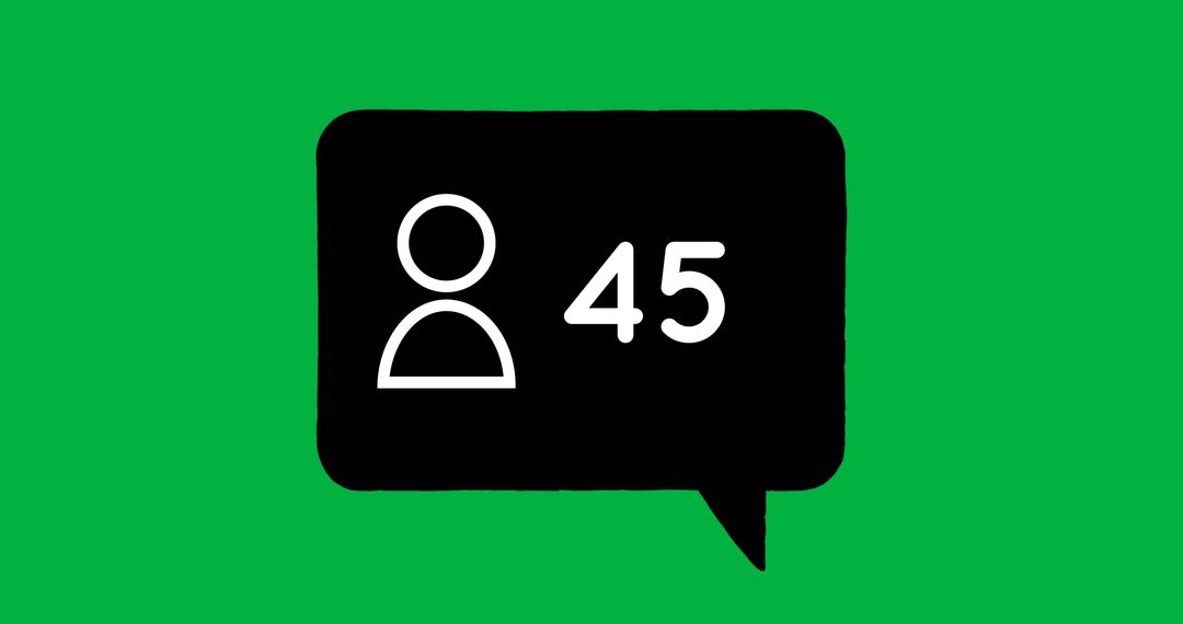 Social Media Engagement Icon with Follower Count Indicator