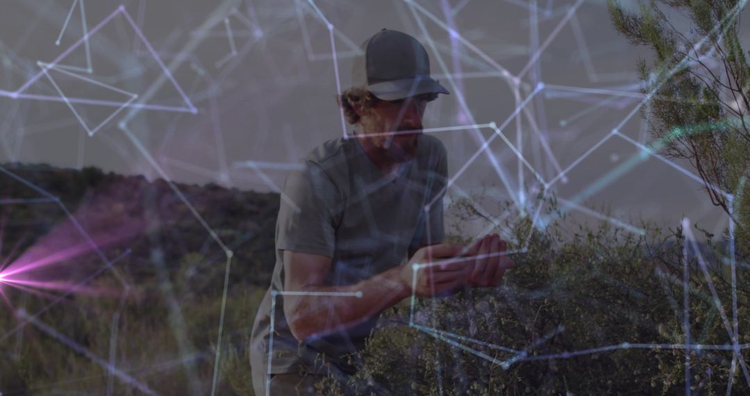 Futuristic Outdoor Exploration with Digital Technology