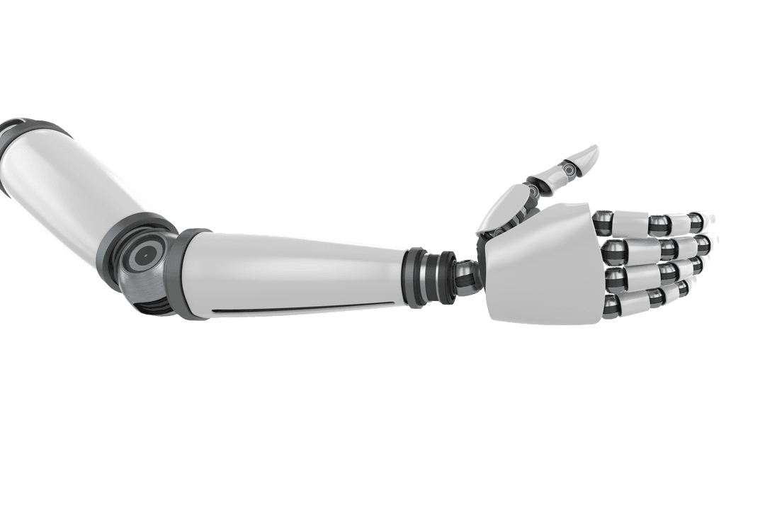 Transparent Robotic Arm Futuristic Concept Design Hovering in Space - Download Free Stock Images Pikwizard.com