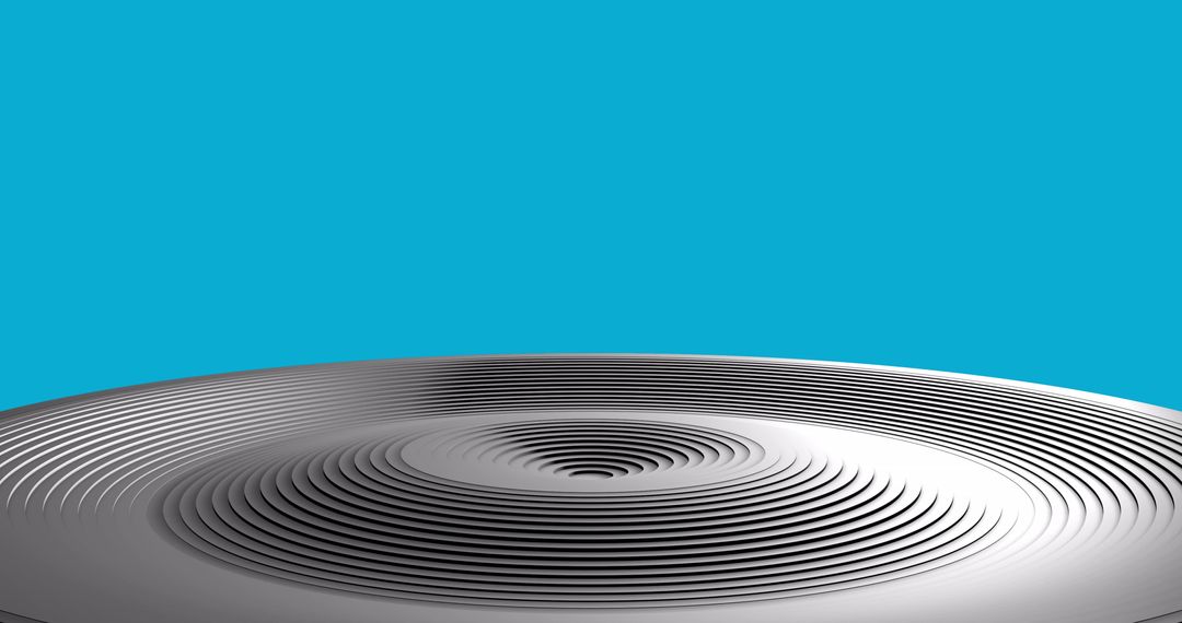 Geometric Grey Circle Pattern on Blue Background