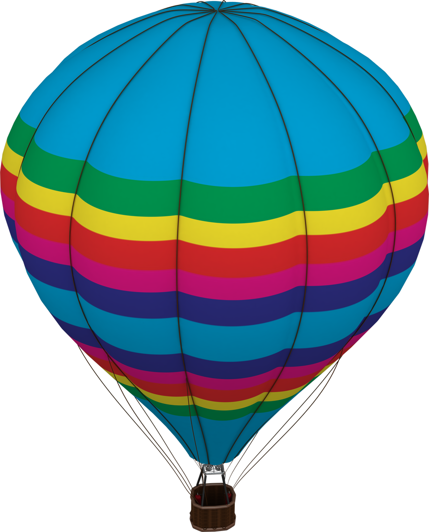 Colorful Transparent Hot Air Balloon with Rainbow Stripes - Download Free Stock Images Pikwizard.com