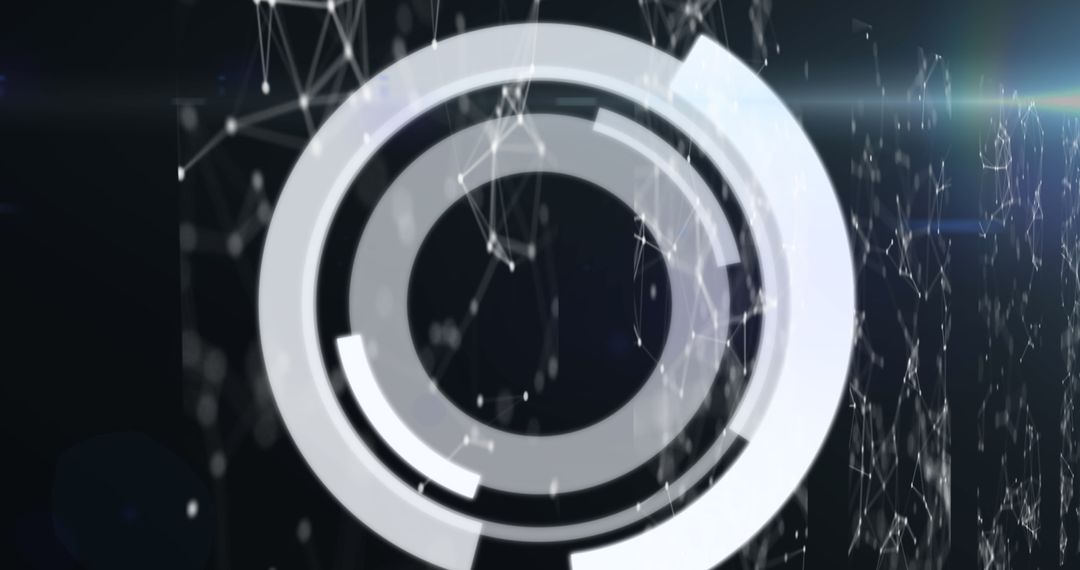 Digital Interface with Futuristic Data Connections Visual