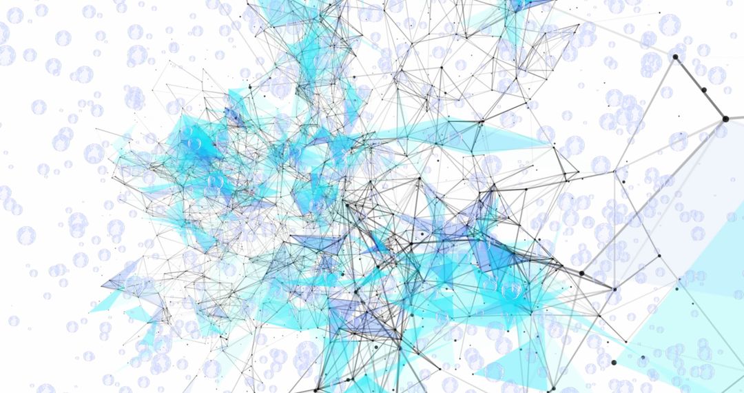 Abstract Network with Digital Connections and Bubbles