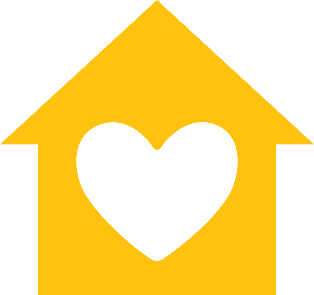 Transparent House and Heart Icon Illustrating Family Love