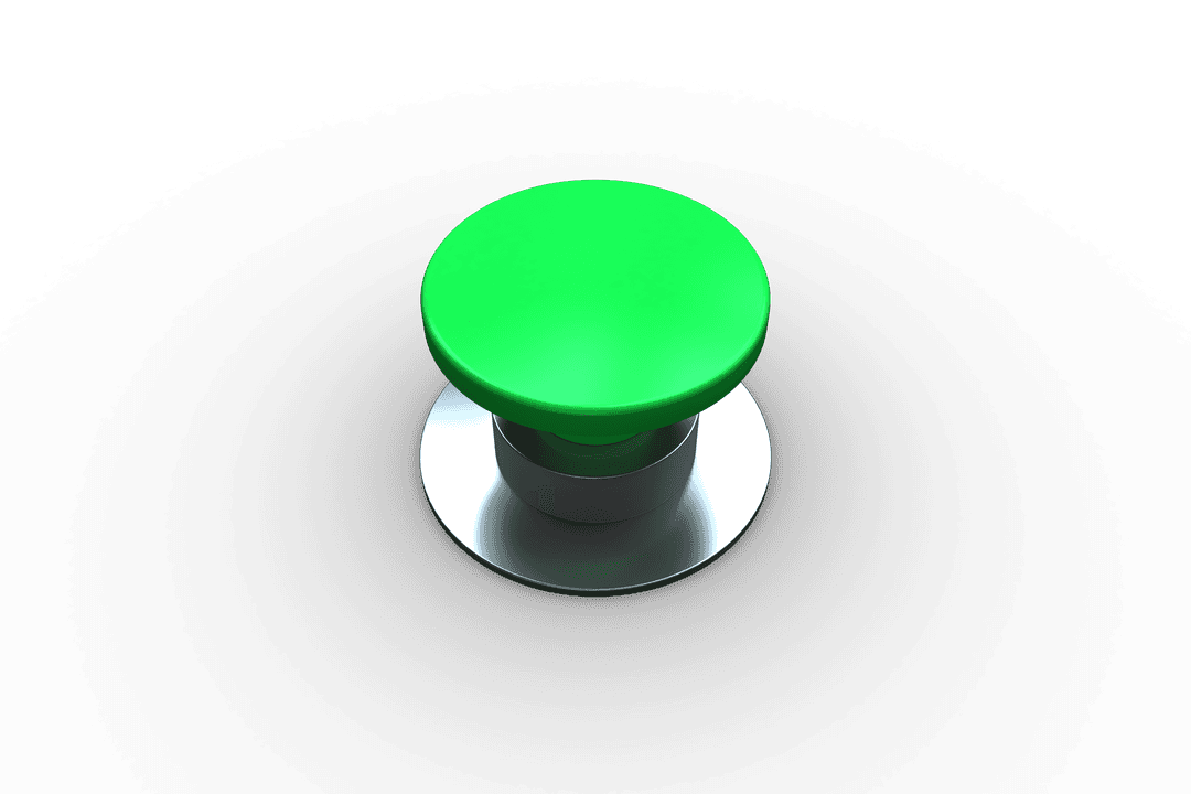 Green Button Isolated on Transparent Background for Tech Interface Design - Download Free Stock Images Pikwizard.com