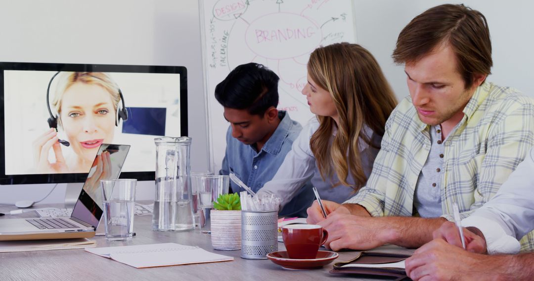 Diverse Team in Video Conference for Collaborative Work Session