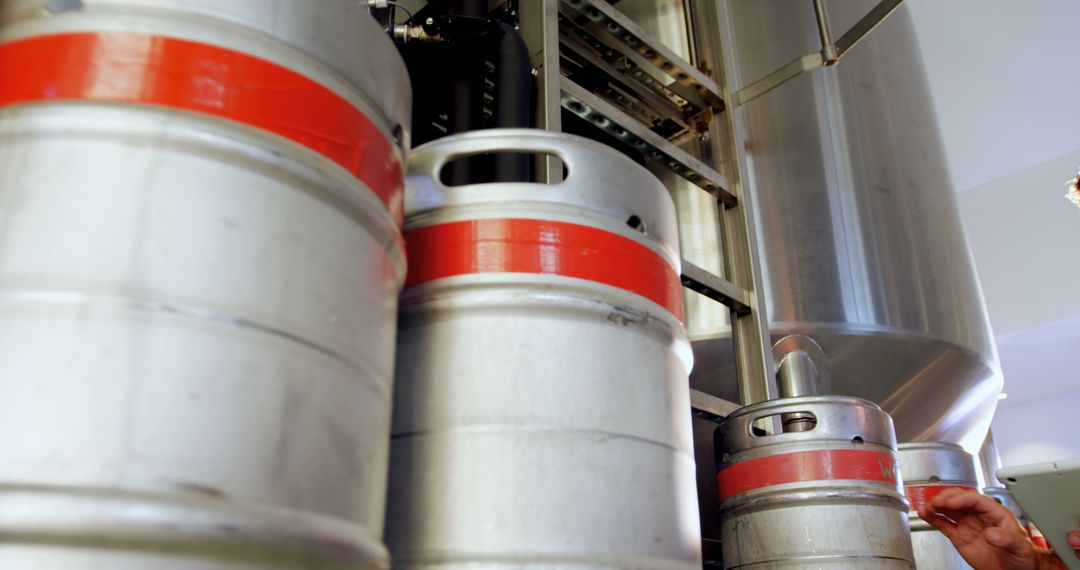 Beer Kegs in a Modern Brewery Facility - Free Images, Stock Photos and Pictures on Pikwizard.com