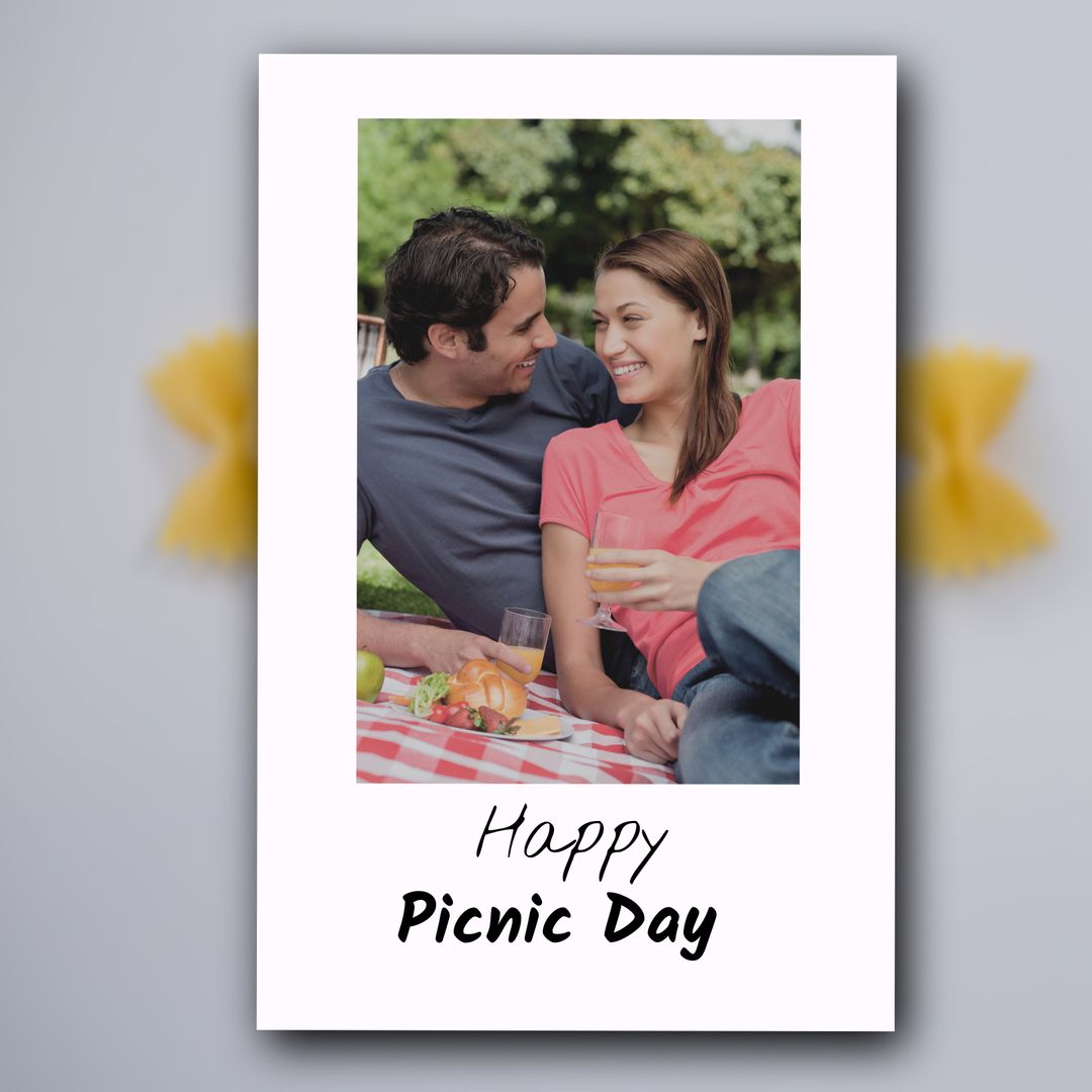 Romantic Caucasian Couple Celebrating Picnic Day Outdoors - Download Free Stock Templates Pikwizard.com