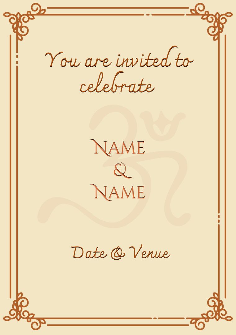 Indian Engagement Invitation with Traditional Design
