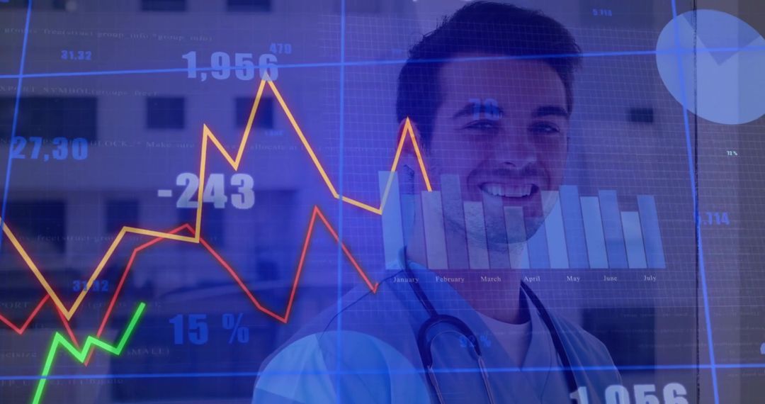 Medical Professional Analyzing Data in Research Lab Environment