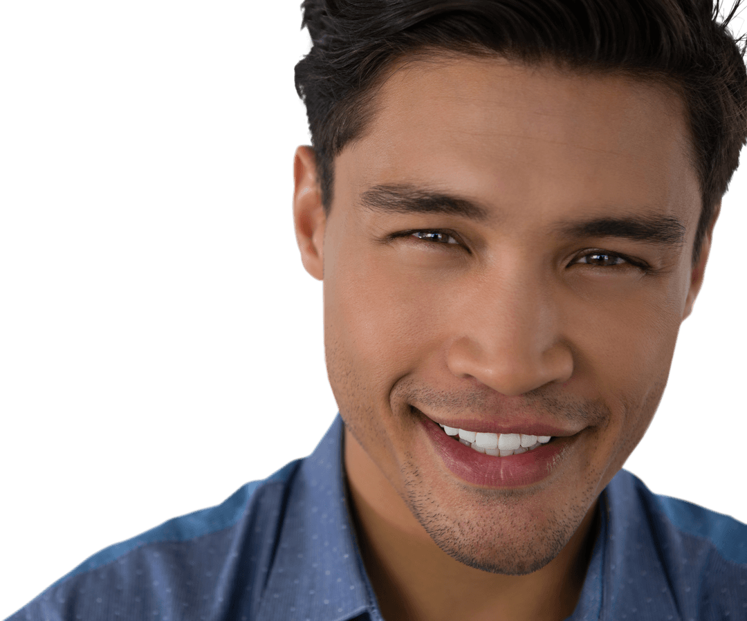 Transparent Background Smiling Businessman Portrait