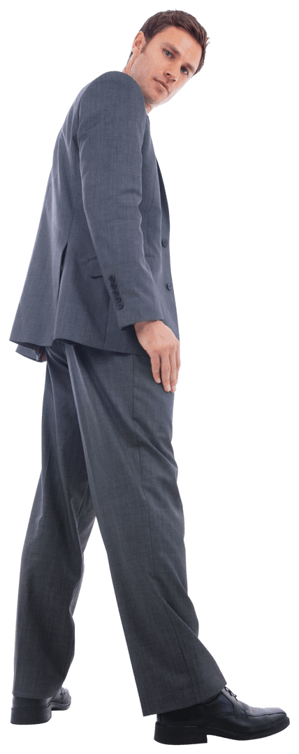 Confident Businessman Standing Transparent Background