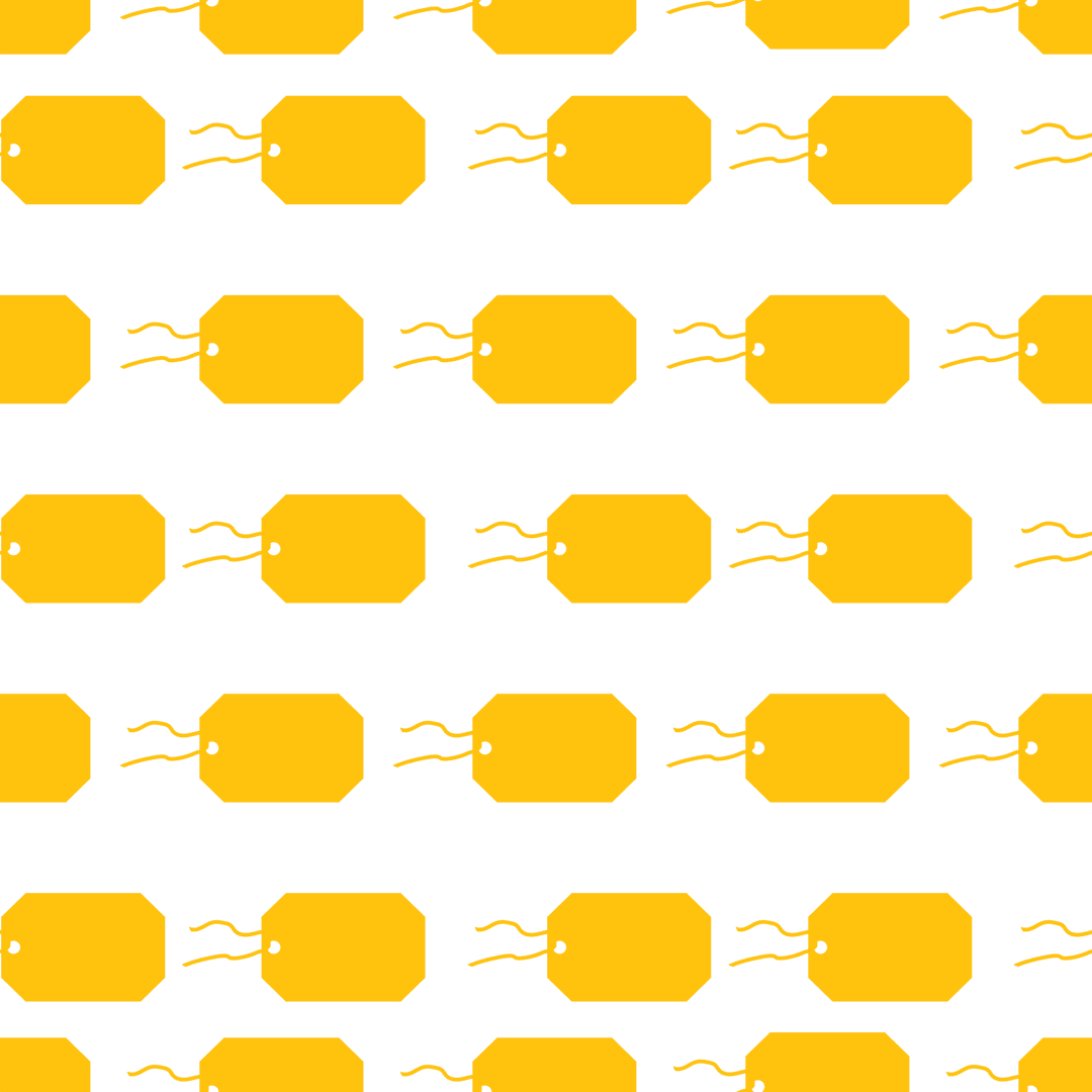 Yellow Geometric Pattern on Transparent Background