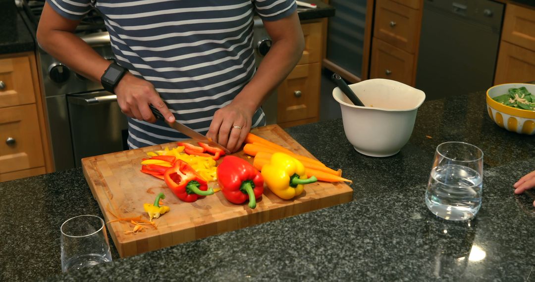 Preparing Fresh Vegetables for Healthy Meal in Modern Kitchen - Free Images, Stock Photos and Pictures on Pikwizard.com