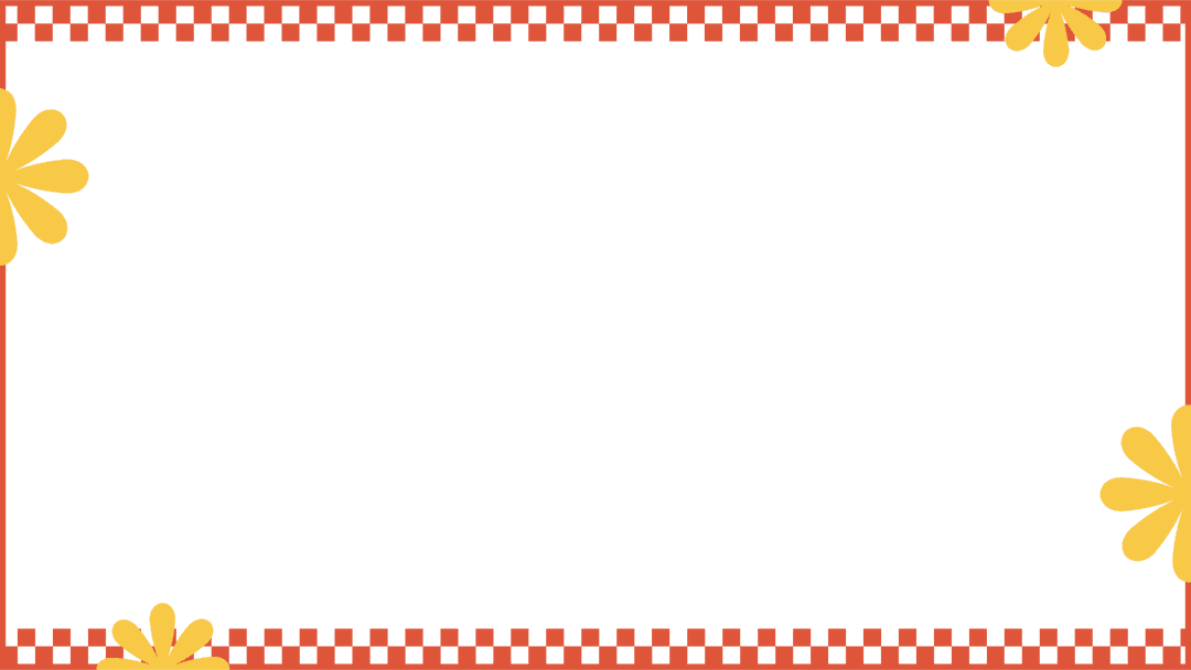 Transparent Floral Frame with Orange Cutouts on Yellow Flowers